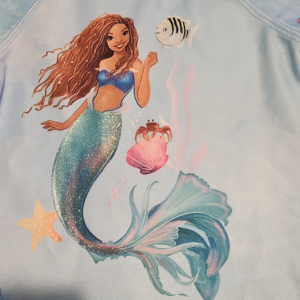 NWT Carter's Little Mermaid rashguard shirt with UPF 50+